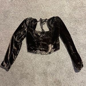 Free People velvet corset top